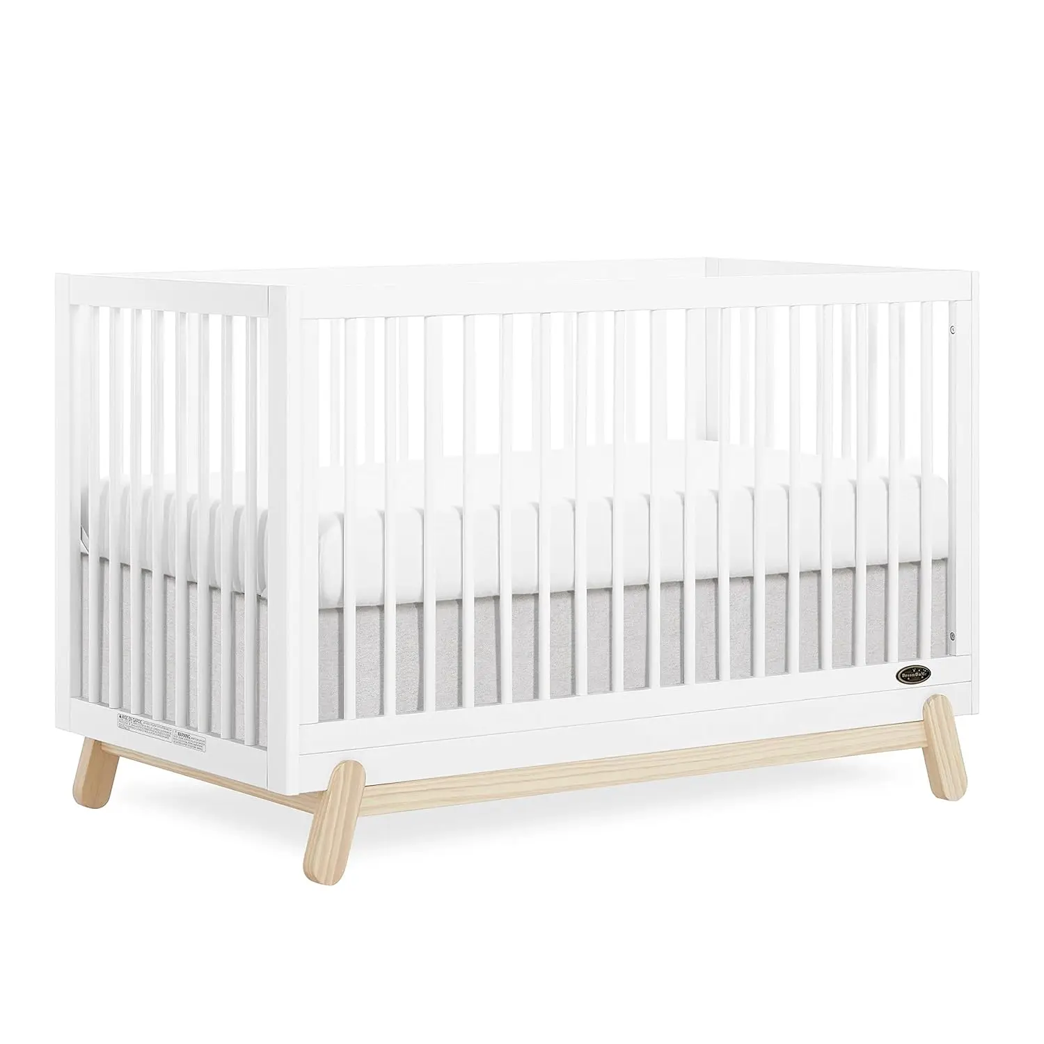 

Hygge 5-in-1 Convertible Crib in Weathered Vintage Oak, JPMA & Greenguard Gold Certified, Made of Sustainable Pinewood,