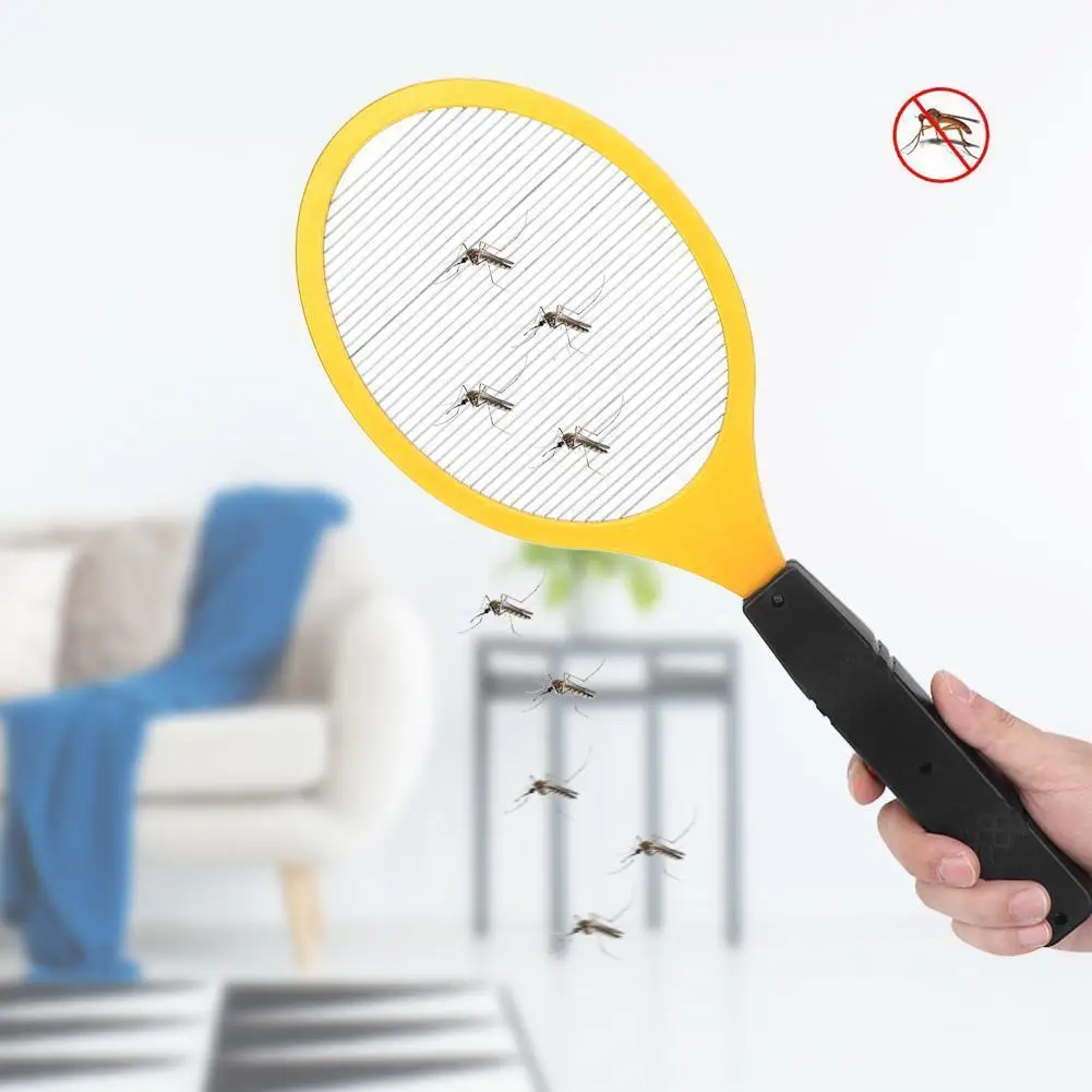 Single Layer Electric Mosquito Swatter Racket Fly Swatter Fryer Flies Cordless Tools Bug Battery Baby Power Sleep Insects Night