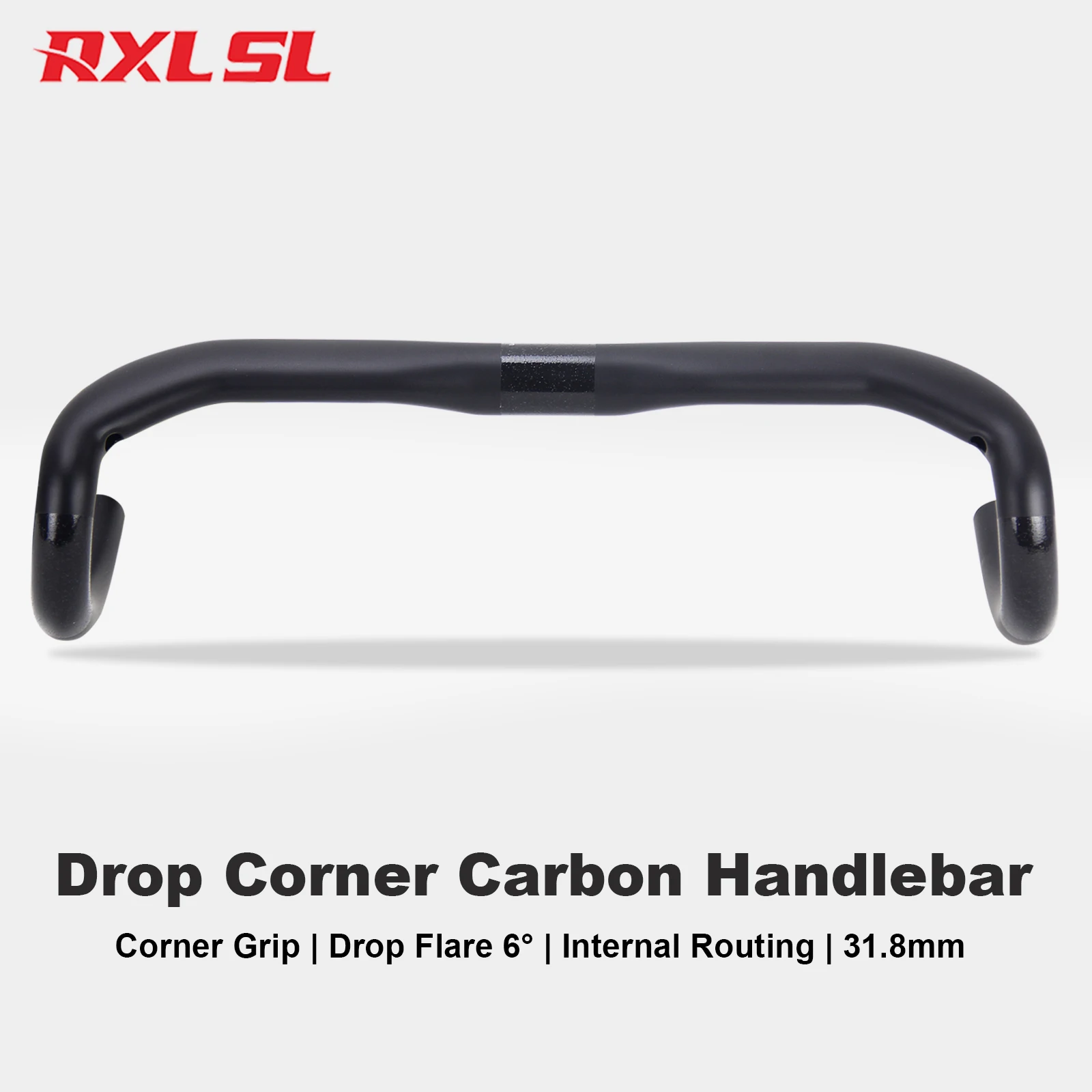 

Gravel Bike Carbon Handlebar,Road Bicycle Corner Grip,Drop Bent Bar,31.8*380/400/420/440mm,Drop Flare 6°,Inner Cable Routing