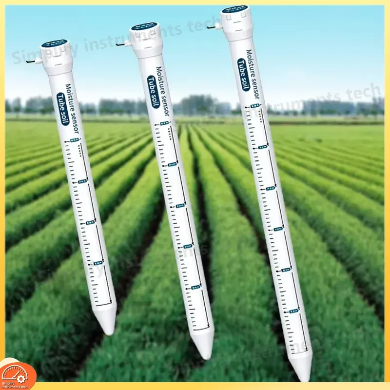 RS485 Soil Moisture Sensor Wireless Temperature Humidity Monitor High Precision Layered Tubular Probe for Agriculture Garden