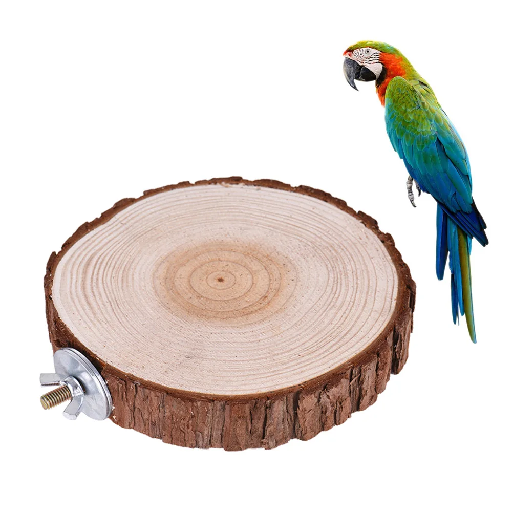 

6 -8CM Parrot Jumping Platform Bird Training Stand Cage Perch Toy Tree Parakeet Squirrel Branch