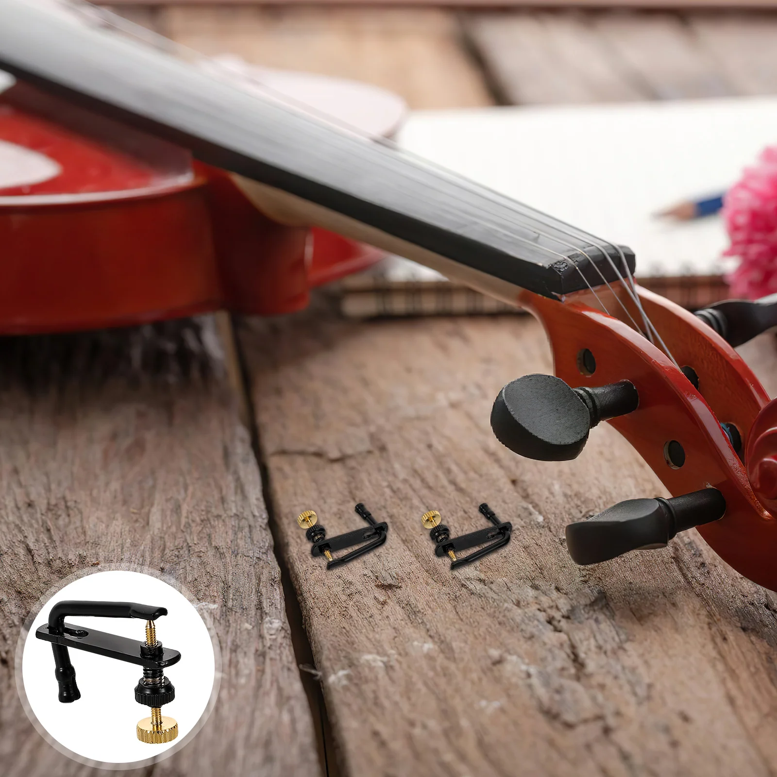 

2Pcs Violin Fine Tuners Tuning 4/4 String Adjusters Musical Instrument Accessory