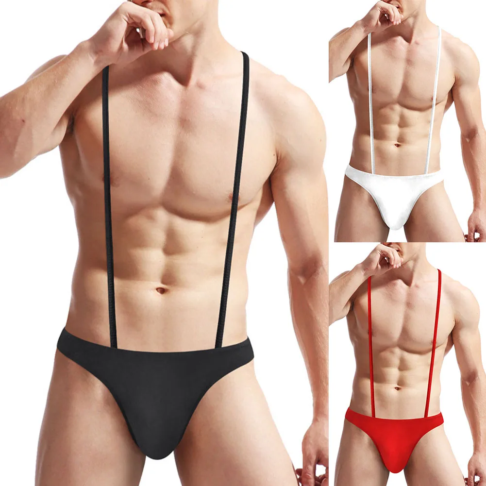 

Mens Bikini Bottom Lingerie Jockstrap Backless Leotard Jumpsuit Butt-up Underwear Bodysuit Beachwear Underwear Nightgown