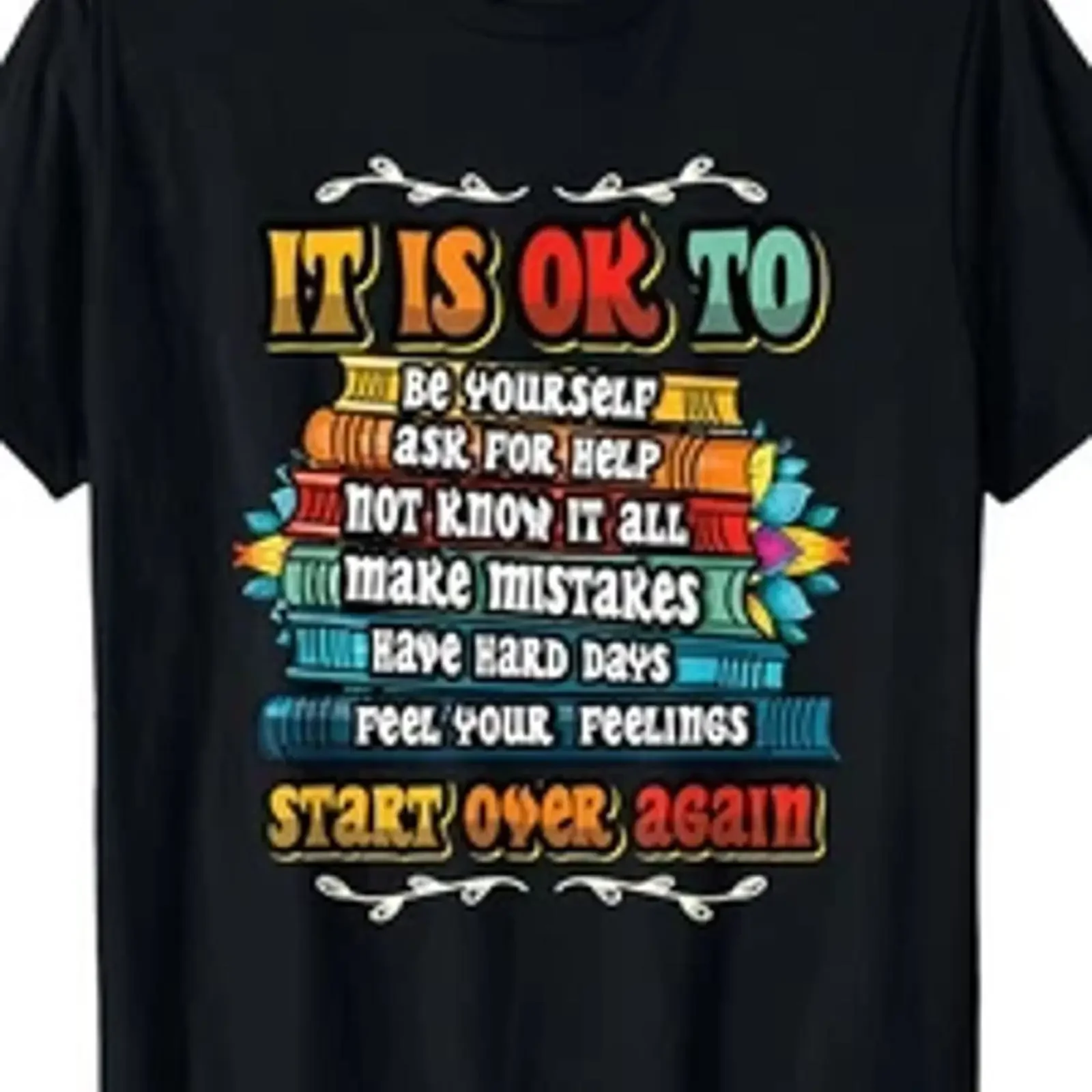 Men'S Mental Health Awareness T Shirt Self Care Love Inspirational Quot vintage Washed graphic designer clothes Stretched