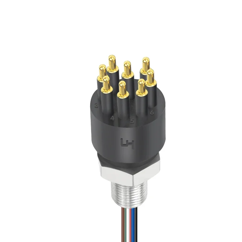 BH8M Submarine Bulkhead 8 pin Male Connectors Waterproof Seacon Underwater Connector for Subsea ROV equipment