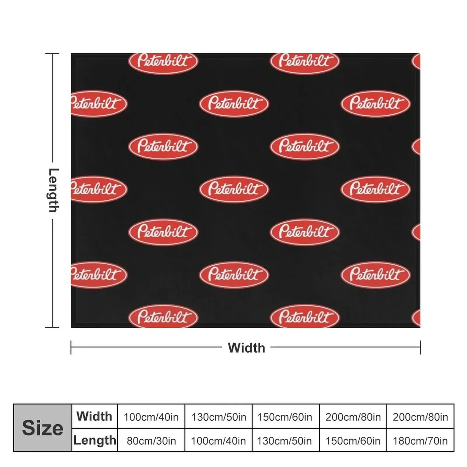 Peterbilt Truck Logo Redwhite Essential T-Shirt Throw Blanket Bed covers Plush anime Blankets