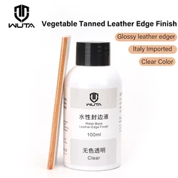 WUTA 100ml Vegetable Tanned Leather Edge Finish Clear Edge Paint Water Base Agent Professional Smooth,Shiny Edger DIY Craft Belt
