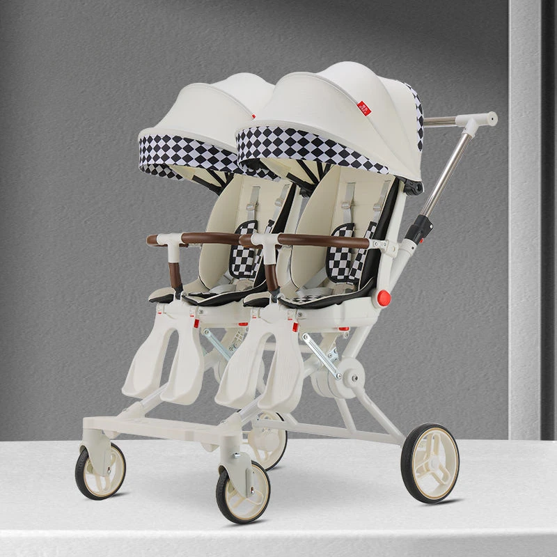 Twin Strollers Double Carro Para Bebés Gemelos Prams Portable  Infant Buggy Foldable