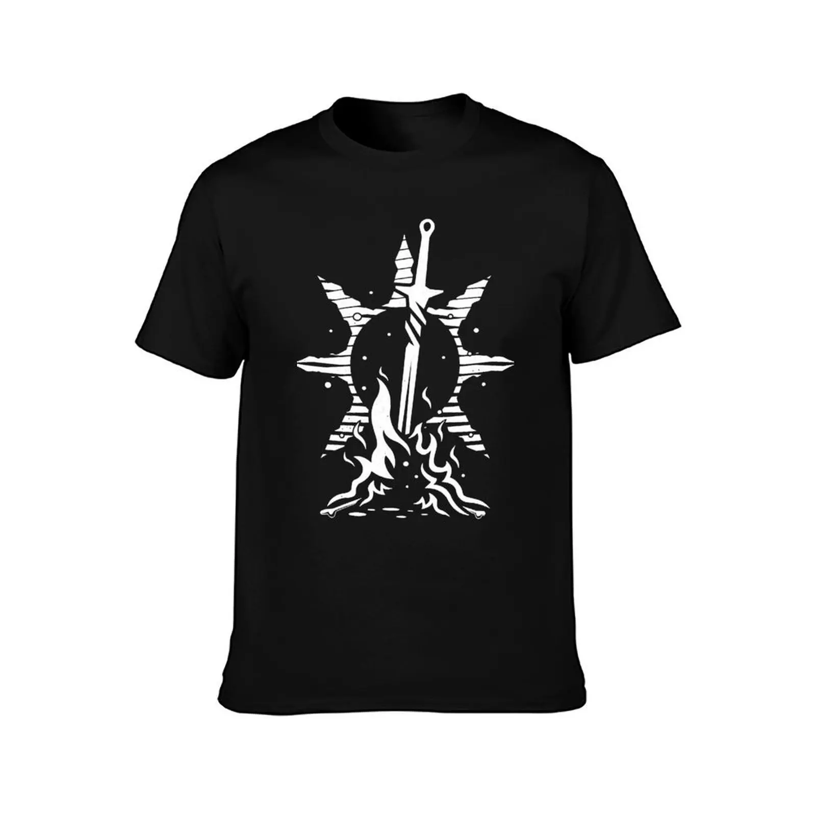 Praise the Bonfire T-Shirt, Summer Casual Cotton Tee, Oversized Streetwear Tops, Vintage Graphic Print, Loose Fit Short Sleeve