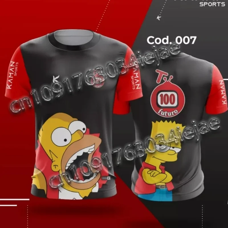 

moto 2025 New Jersey Simpson 3D Printed Jersey Men Women T-Shirts Sports Casual Breathable Quick-Drying Sweat Absorbing Clothes