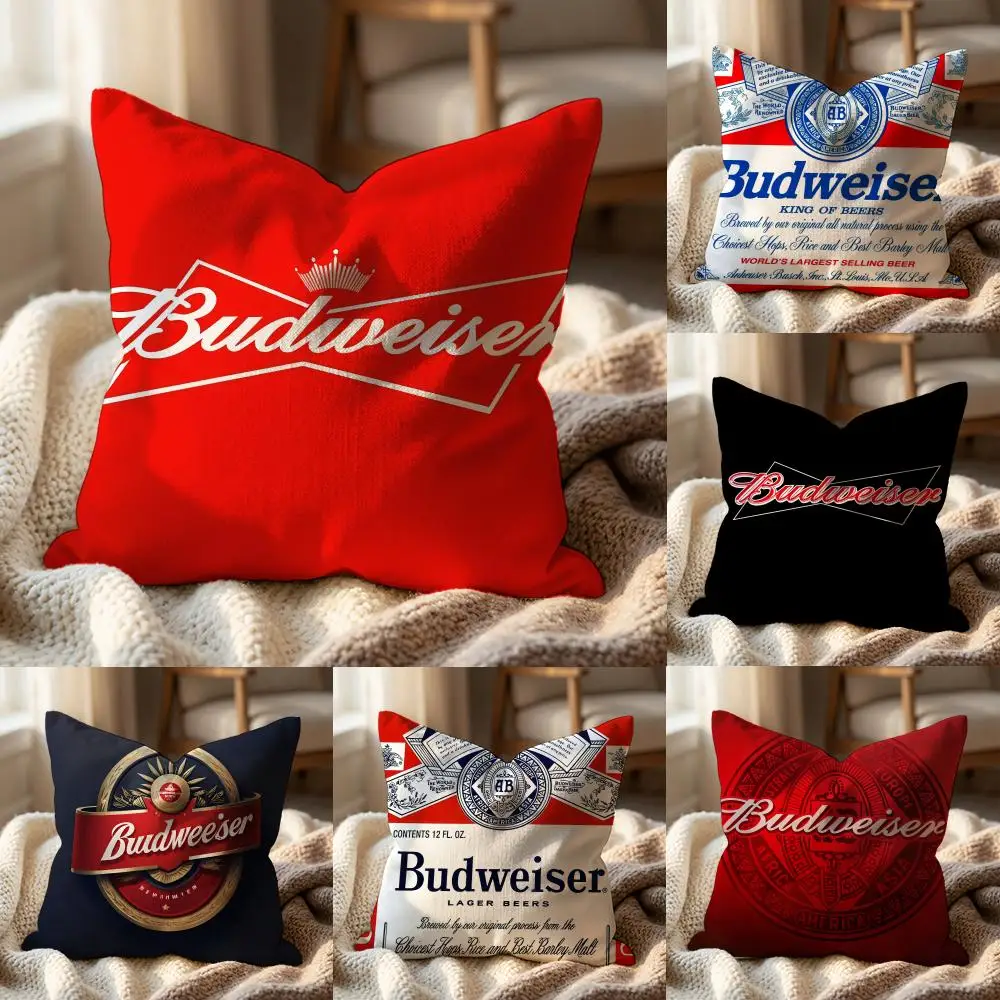 

HOT B-BudweiserS Cushion Cover Multi-Scene Pillow Cover for Home & Car - Reversible, Soft & Durable for Daily Use