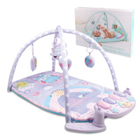 3 In 1 Educational Baby Rattles Puzzle Music Rack Soft Piano Floor Baby Gym Play Mat