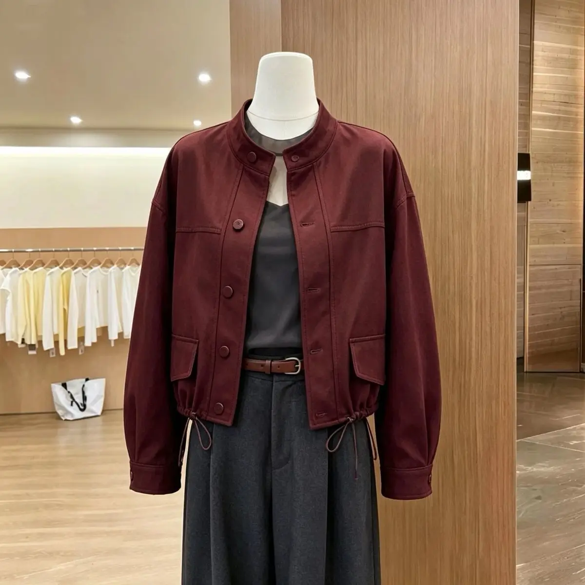 Fashion Coat Women Spring Autumn New Design Sense Stand Collar Tooling Jacket Ladies Short Popular Outerwear Exquisite Overwear