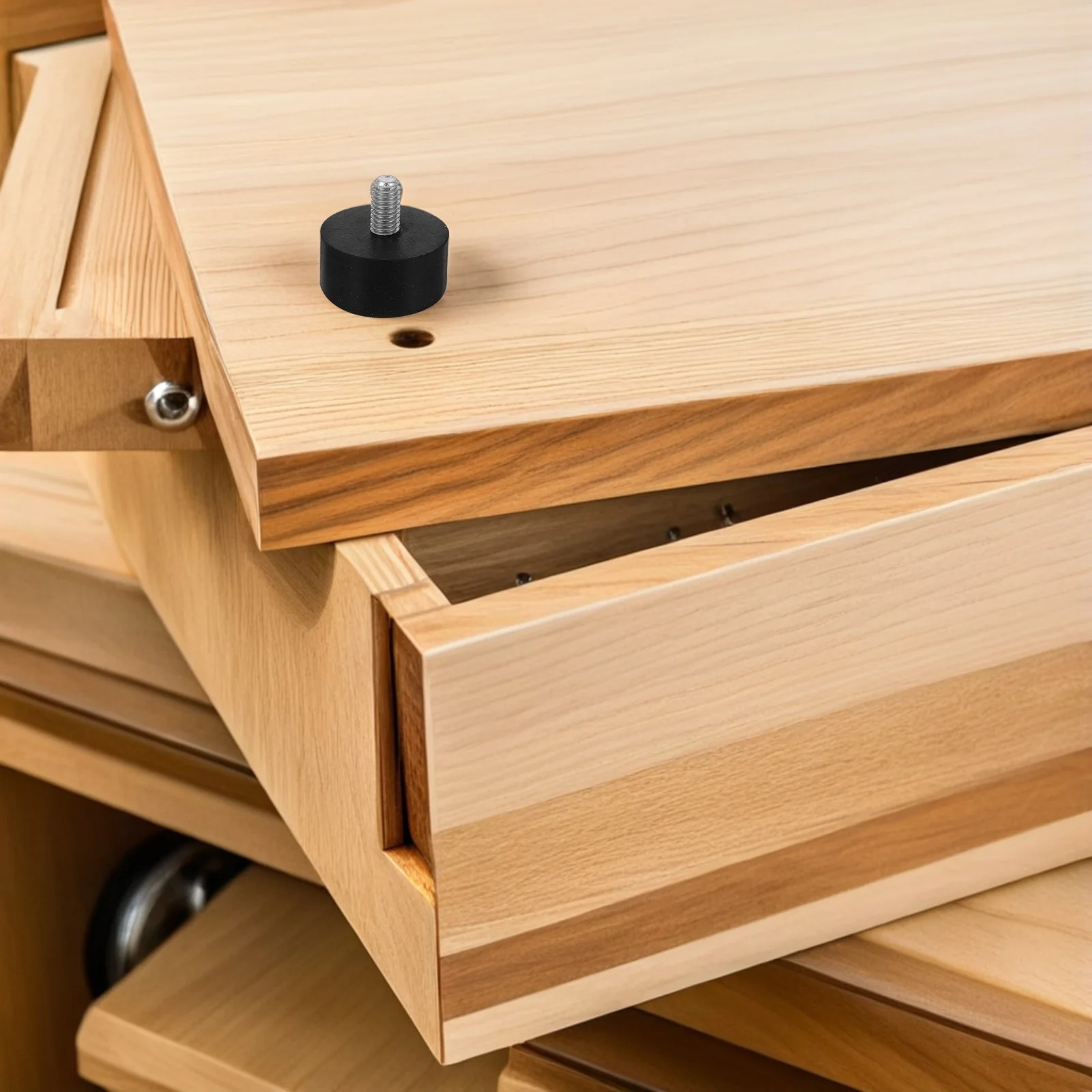 

12pcs Adjustable niture Feet M6 Screw-In Threaded Levelers Anti-Slip Rubber Floor Protector Heavy Duty Leveling Feet For