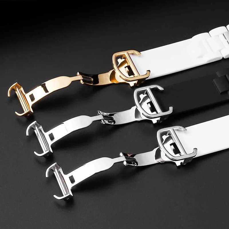 20mm x10mm Raised Black Replacement Silicone Rubber Watch Band For Cartier 21 Chronoscaph W10198U2 W10125U2 strap men bracelet