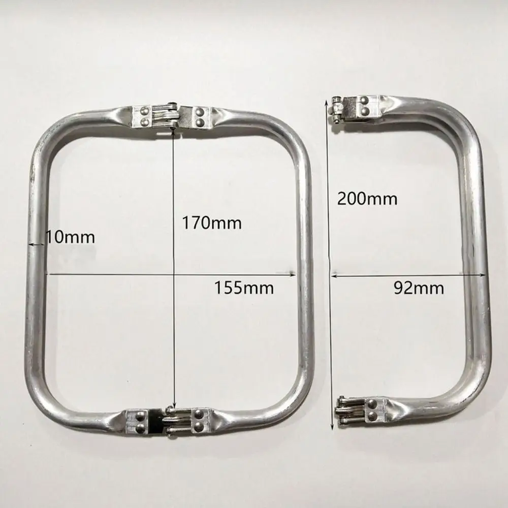 مربع DIY حقيبة يد اكسسوارات الحقائب أكياس أجزاء الفضة صنع محفظة المشبك إغلاق مخلب محفظة معدنية الإطار قبلة المشبك محفظة المشبك