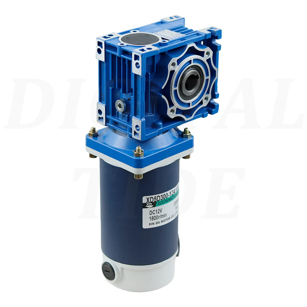 RV30-RV40 DC12V / 24V 300W 9A DC Gear Motor Worm Gear Gearbox High Torque Gear Motor 1800r/min
