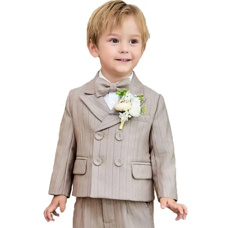 Boys Luxurious Photography Suit Children Formal Wedding Dress Kids Stage Performance Blazer Suit Baby Birthday Ceremony Costume