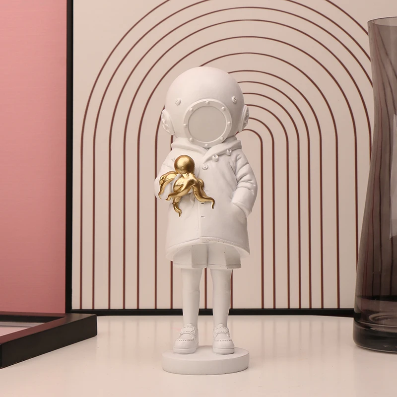 1 Stück Grenzübergreifend Bestseller Banksy Deepsea Girl Kunstharz-Handwerksdekoration für Wohnzimmer, Eingangsbereich und TV-Schrank – Detail 7