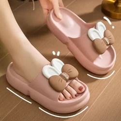 Pantofole da donna vasca da bagno piattaforma spessa antiscivolo Home Bow infradito sandali da spiaggia estivi scivoli da donna scarpe da interno