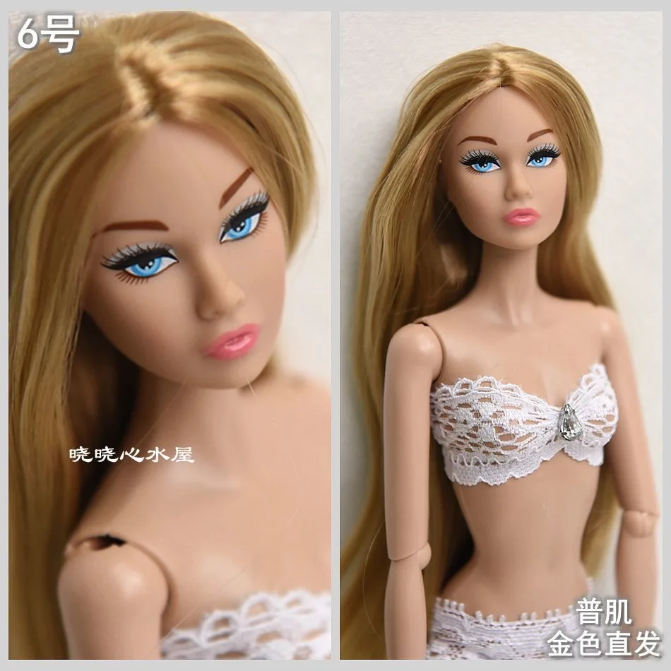 FR Supermodel Nude Doll 1/6 White/normal/chocolate Skin BABI Doll DIY Dress-up Princess Joints Movable Body + Head Accessories