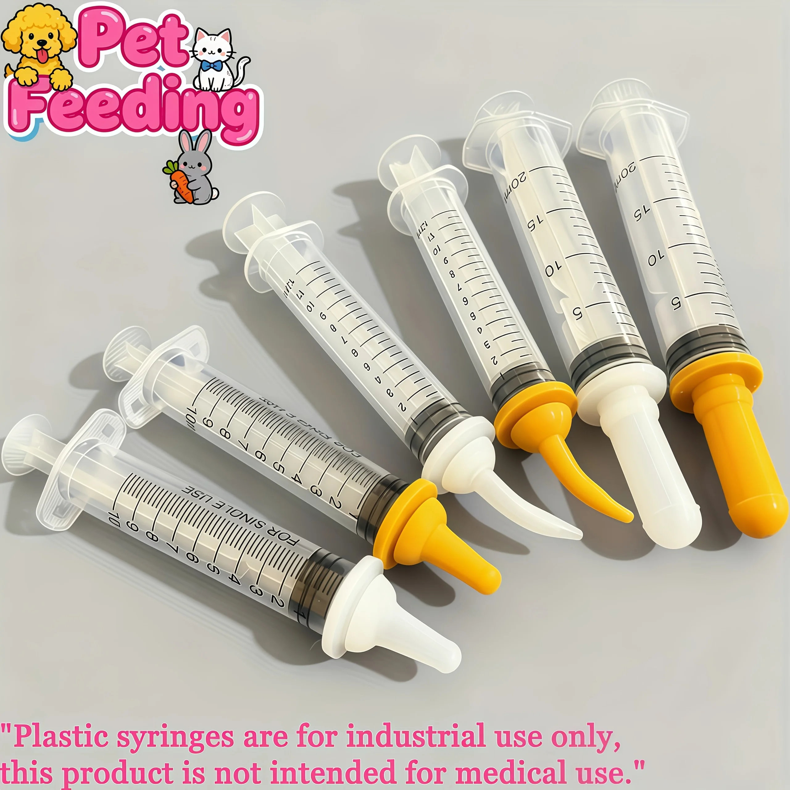 1 PC/3 PCS Pet Bottle Set, suitable for feeding, administering medicine and feeding for young pets. Includes bottle + syringe