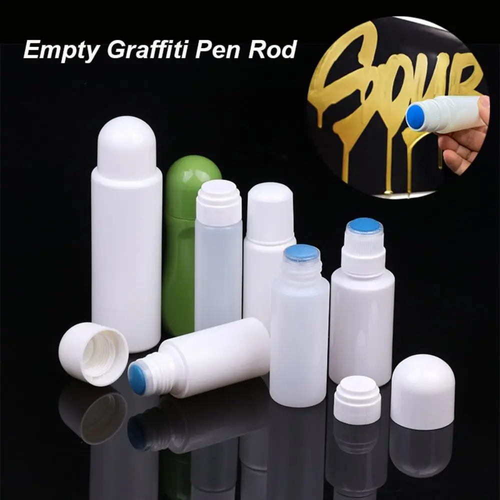 

2PCS Refillable ink Barrels Tube Transparent Plastic Flowing Pen Paint Pen Accessories Empty Rod Graffiti Pens