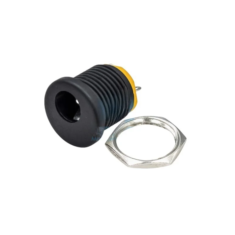 DC022 DC Plug with Nut Inner Diameter 5.5mm Inner Pin 2.1mm 5.52.1mm DC Power Socket