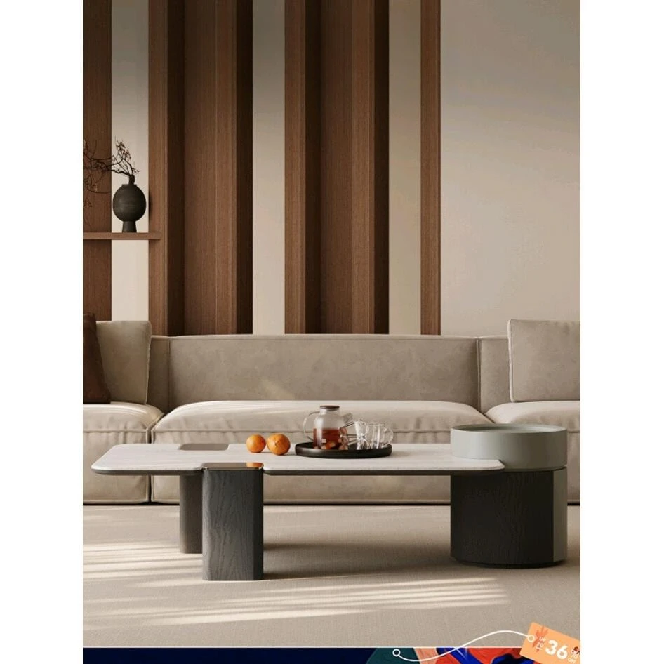 طاولة قهوة إيطالية بسيطة، غرفة معيشة بسيطة وحديثة، شقة صغيرة منزلية #4