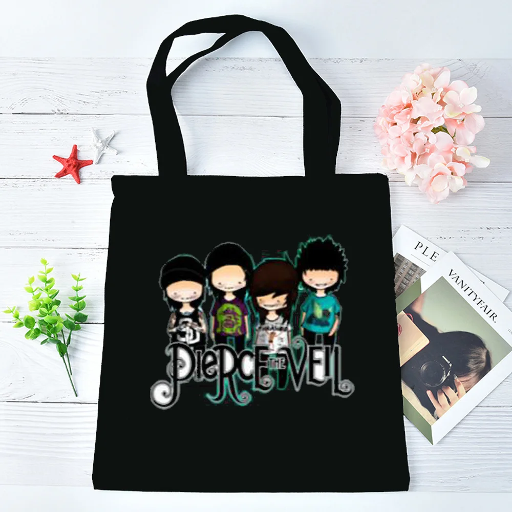 Pierce the Veil tote bag shopping canvas  shopper sac cabas grocery woman