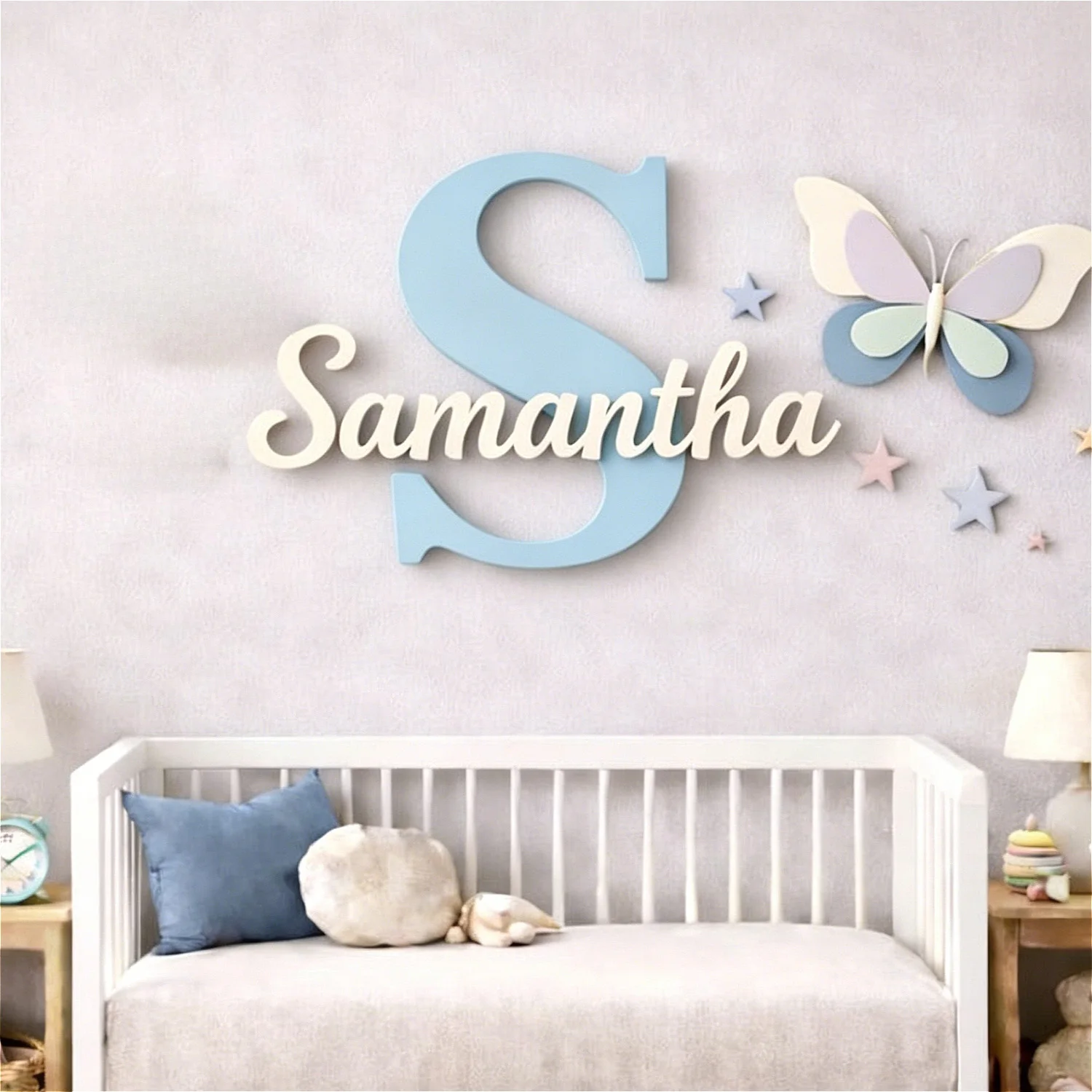 1pc Wooden Double-layer Letter Door Sign, Customized Name/letter,Personalized Children's Room Decoration,Baby Name Sign image 5