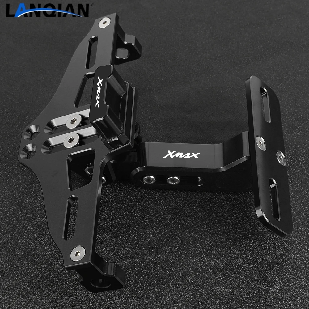 For YAMAHA XMAX 300 250 400 Xmax300 Xmax250 XMAX400 NMAX 155 125 Fender Eliminator Adjustable License Plate Holder Bracket LED 