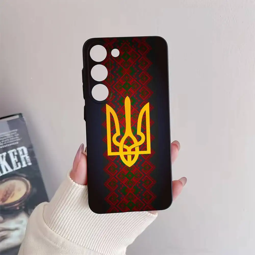 Capa de telefone com bandeira U-Ucrânia para Samsung Galaxy A 91,80,73,72,71,53,52,51,22,5G capa preta macia à prova de choque