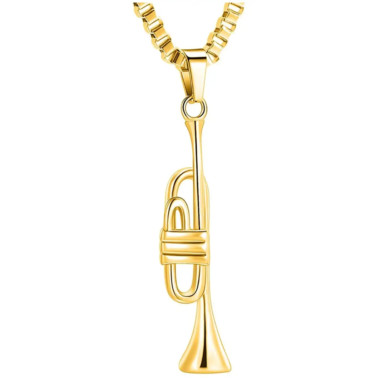 Urn Necklace for Ashes Trumpet Cremation Jewelry Stainless Steel Ashes Pendant Keepsake Memorial for Jewelry for Women Men