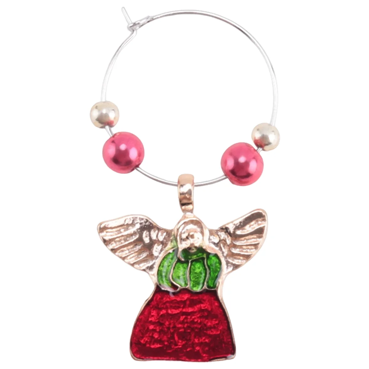 مجموعة سحر كأس النبيذ مكونة من 6 علامات كوكتيل وكؤوس الشمبانيا وزينة عيد الميلاد ST