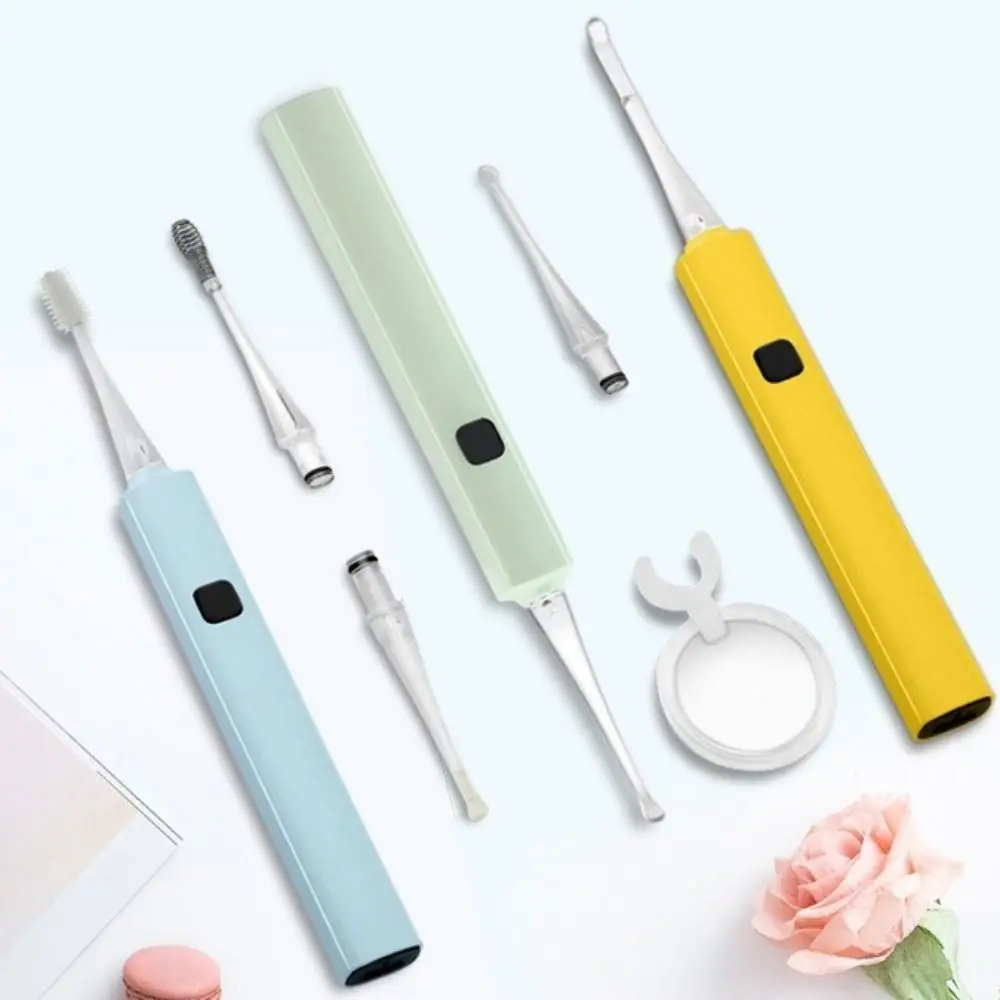 مصباح ليد الطفل الأذن الأنظف 360 درجة الدورية لينة مضيئة الأذن كوريت مع مكبرة USB شحن مضيئة الأذن ملعقة مجموعة #3