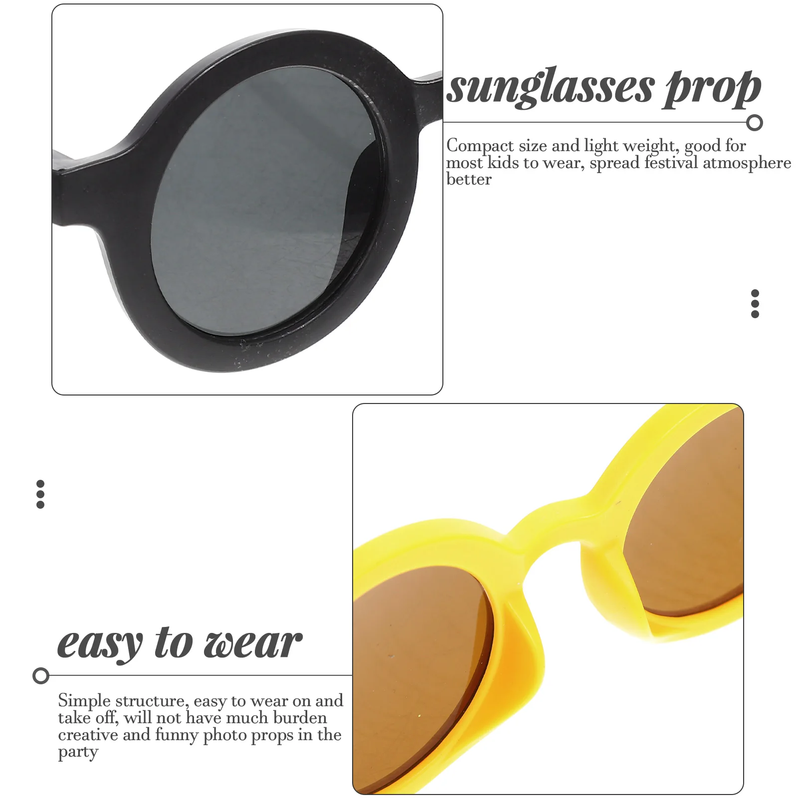 

5 Pairs 's Sunglasses Party Props for Cool PC Favor Man Childrens