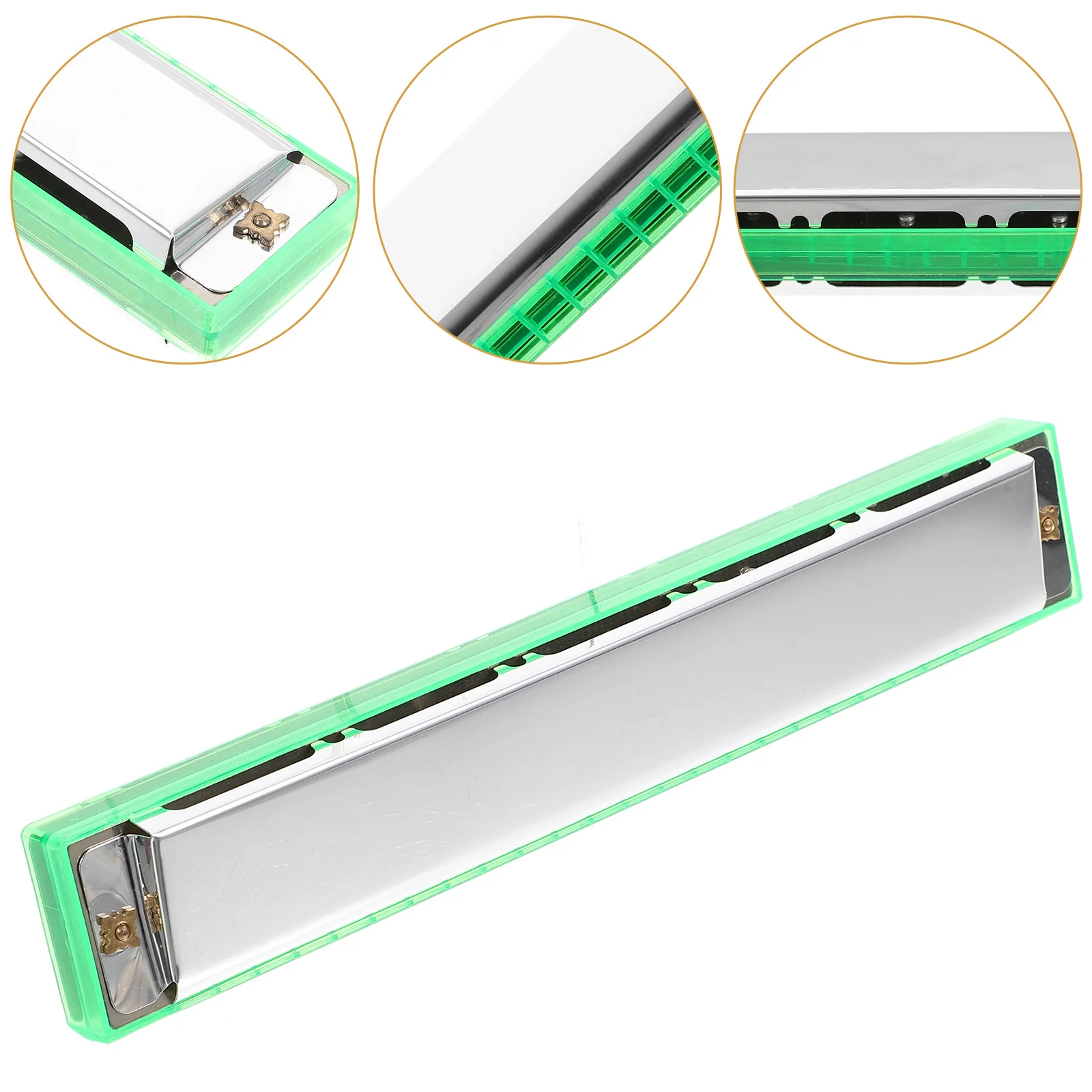 

24 Hole Harmonica Premium Abs Professional Wind Instrument For Adults Kids Beginners Portable Music Practice Tool