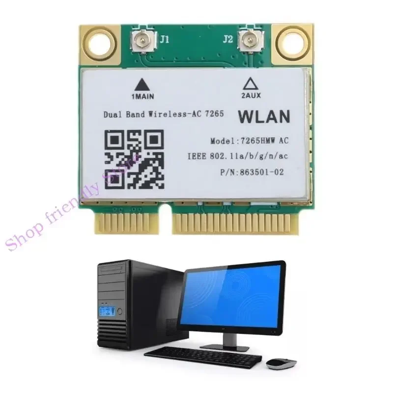 594A 1200Mbps 2.4G/5Ghz 802.11AC WiFi Card Mini PCIe Bluetooth-compatible 4.2