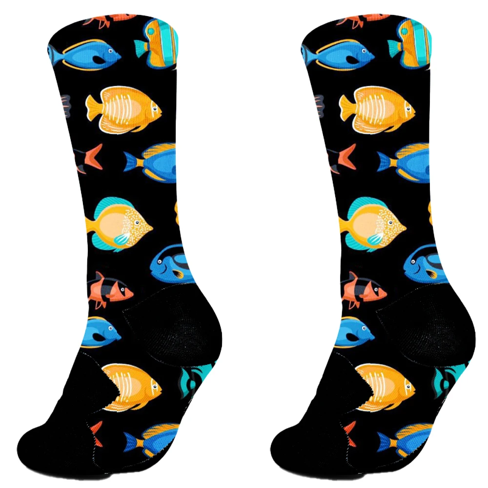 Fashion 2024 Spring New Women Cute Cartoon Sloth Giraffe Flamingo Bear Rainbow Mushroom Pattern Fun Happy Colorful Socks