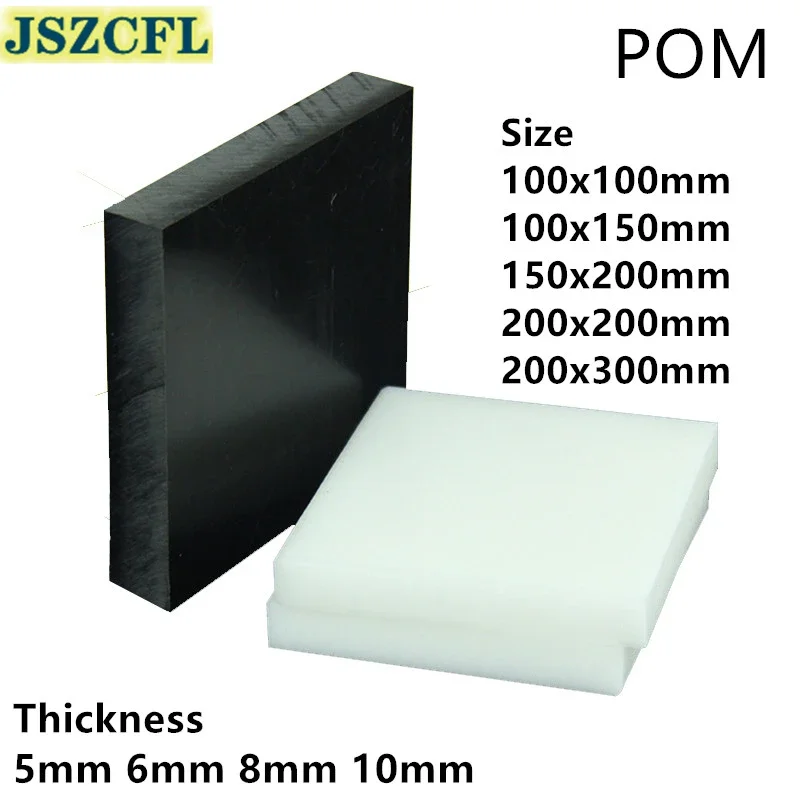 White Black Pom Sheet Board Thickness 5 6 8 10mm Hard Plastic Polyoxymethylene Plate For Model Board Diy Material