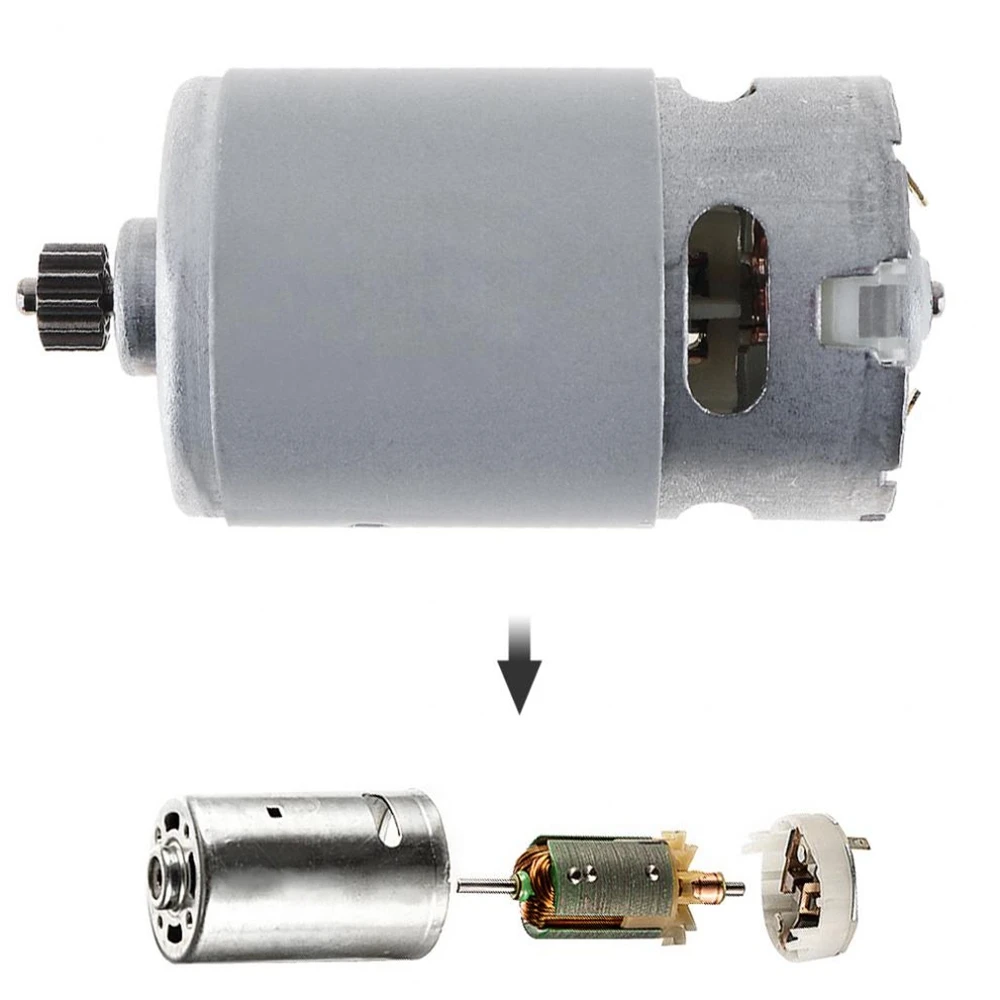 RS550 18V 19500 RPM DC-motor met twee snelheden 11 tanden en versnellingsbak met hoog koppel voor elektrische boormachine / schroevendraaier HOT