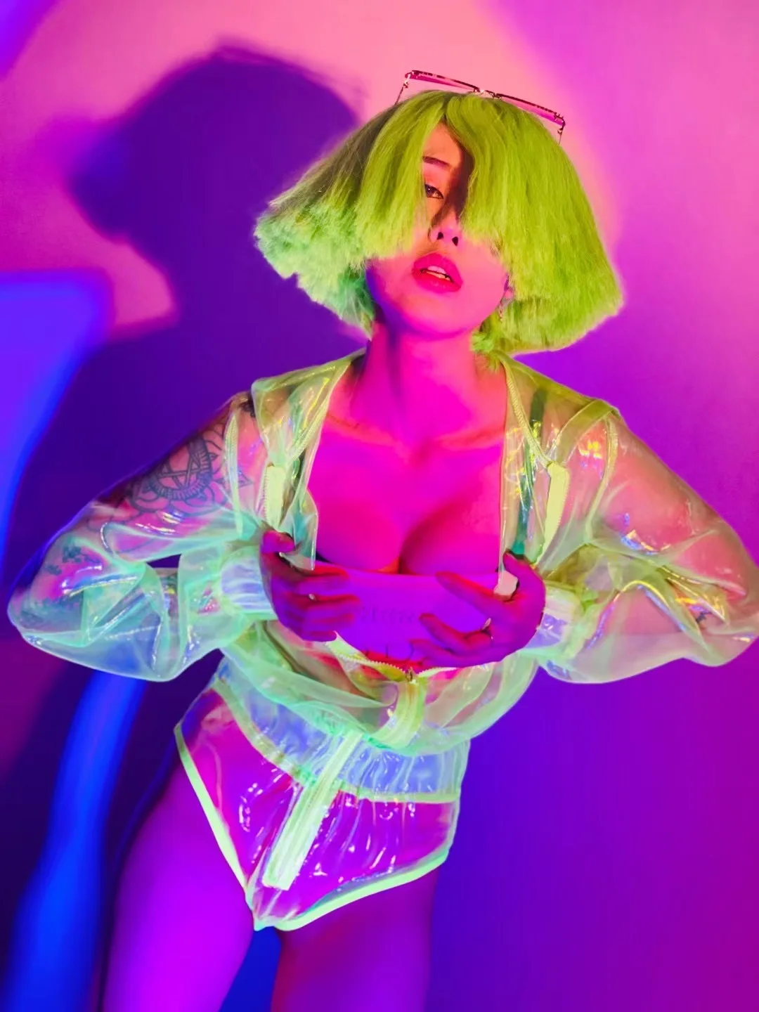 2025 moda Gogo kostium taneczny jazzowy damski klub nocny Rave strój przezroczyste body taniec na rurze występ na scenie ubrania