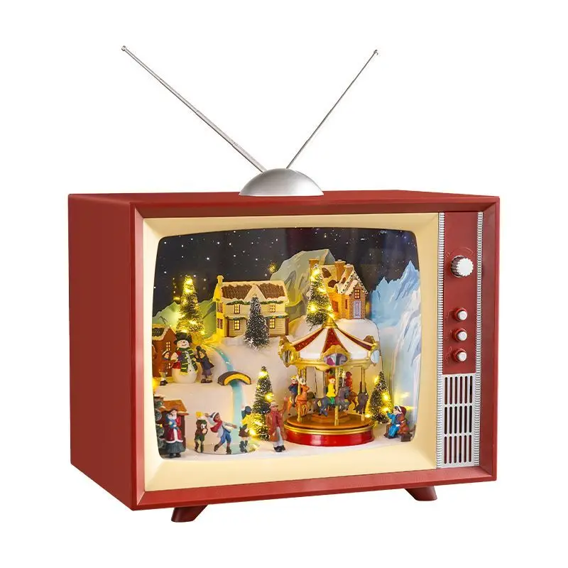 

Carousel retro TV music box holiday gift for girls