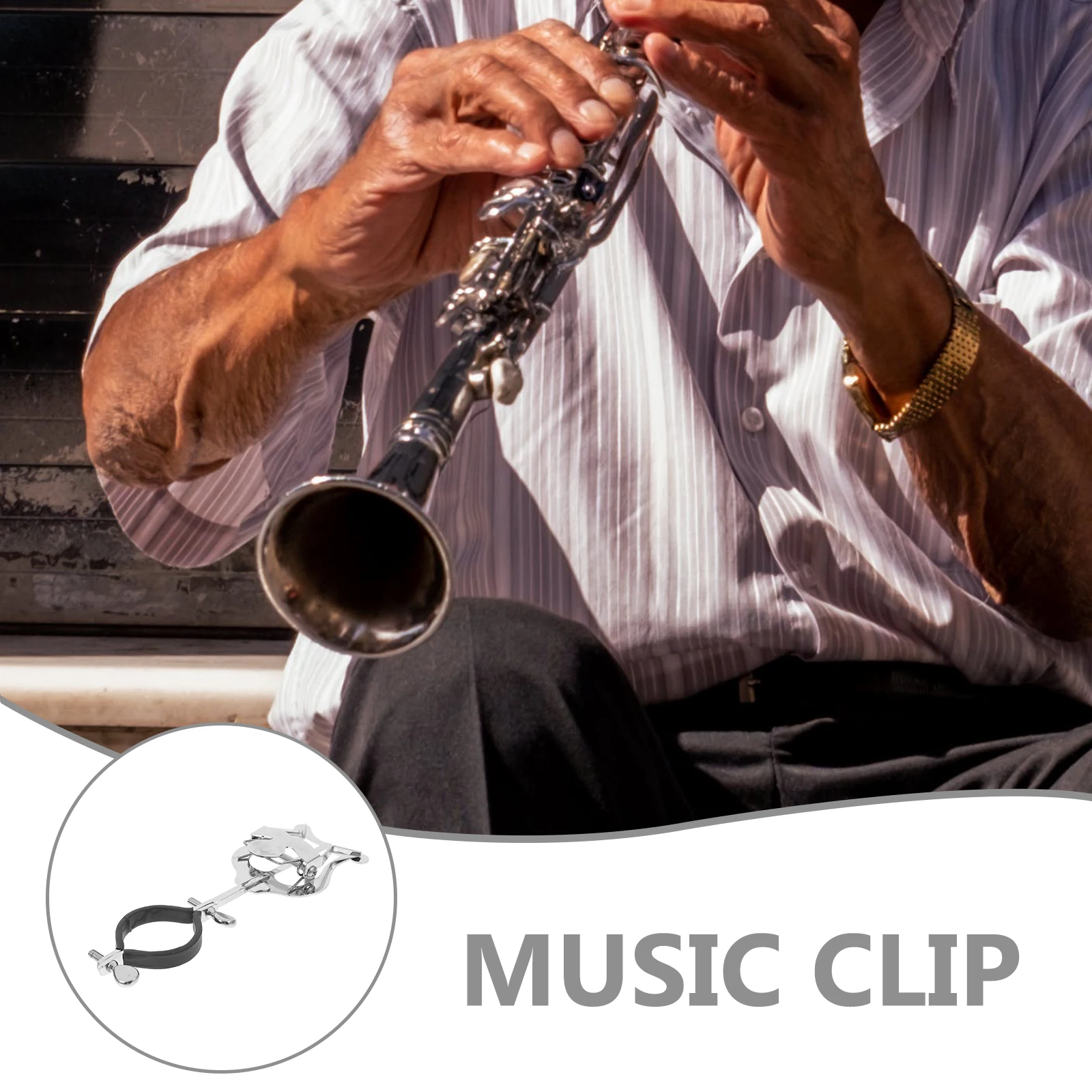 

Music Sheet Clip Metal Holder for Clarinet Trumpet Oboe Marching Band Marching Clips Durable Non- Folder