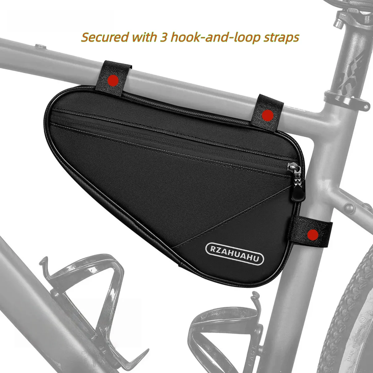 Bicycle Top Tube Bag – Triangle Frame Storage Pouch, No Leg Shaking, Light Riding, for MTB/Road Bikes - view 2