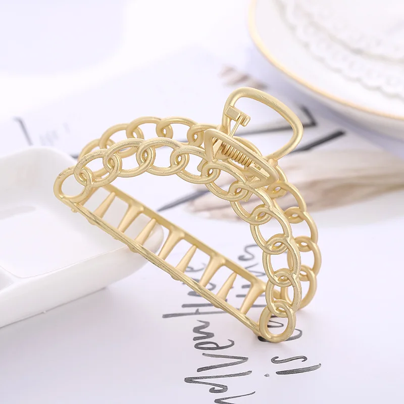 

Новый большой размер сплава матовый металл коготь для волос женские модные украшения аксессуары для волос Sli заколка для волос ручной работы