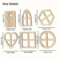 25/50pcs Wooden Fairy Windows Mini Window Decorations DIY Craft Supplies Embellishments for Fairy Garden House Scrapbooking 4