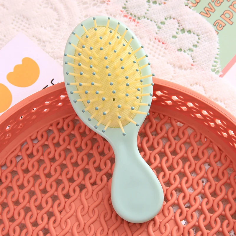 1 Pcs Mini Soft Bristles For Women Baby Girls Kids Wet Hair Brush Hair Combs Small Pocket Travel Hair Brush Hair Combs