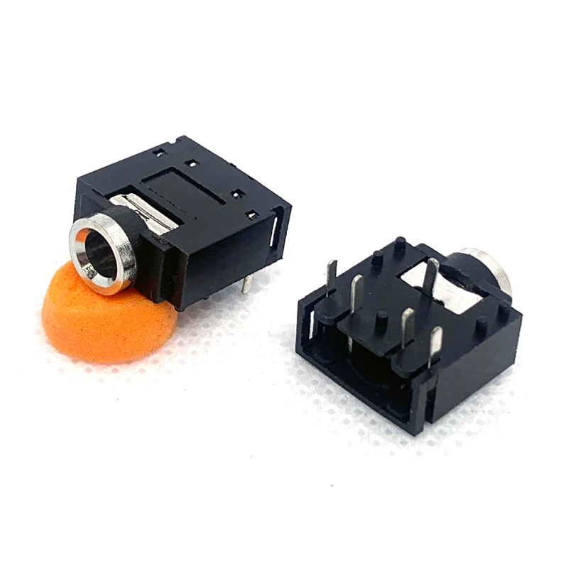 100PCS PJ-307 PJ307 3.5mm Stereo Jack Socket Audio Jack Connector PCB Horizontal plug-in 5PIN stereo audio interface RHOS 2.0